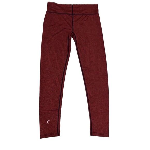 ZYIA Heather Red Black Soft & Plush 7/8 Leggings Mid-Rise sz M Medium Athleisure - Picture 2 of 6